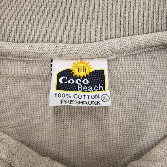 Coco Beach Shirt Mens XL Brown Aruba‎ Short Sleeve Beach Golf Polo - Picture 10 of 14